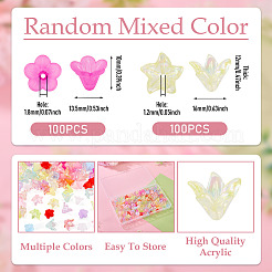 200Pcs 2 Styles Transparent & Frosted Acrylic Beads&nbsp;OACR-TA0004-72A