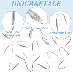80Pcs 316 Surgical Stainless Steel Earring Hooks&nbsp;STAS-UN0034-73