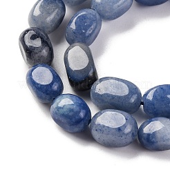 Dyed & Heated Natural Blue Aventurine Beads Strands&nbsp;G-G146-A23-01