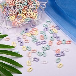 1200Pcs 6 Colors Spray Painted Acrylic Linking Rings&nbsp;MACR-SZ0001-64