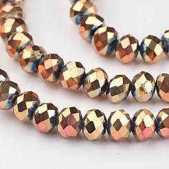 Electroplate Glass Bead Strands&nbsp;X-EGLA-G014-6mm-FP01