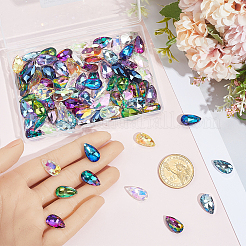 100Pcs 10 Colors Glass Pendants&nbsp;GLAA-SP0001-61