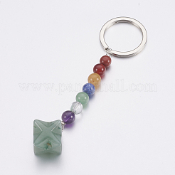 Natural/Synthetic Gemstone Chakra Keychain&nbsp;KEYC-P040-A