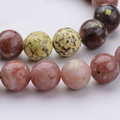 Natural Plum Blossom Jasper Beads Strands&nbsp;G-K152-07-8mm