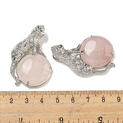 Natural & Synthetic Mixed Gemstone Half Round Pendants&nbsp;G-F766-06AS