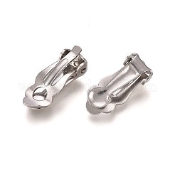 Tarnish Resistant 304 Stainless Steel Clip-On Earrings Findings&nbsp;X-STAS-Q185-01