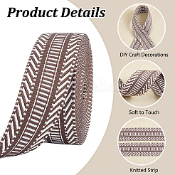 5 Yards Ethnic Style Polyester Jacquard Striped Ribbon&nbsp;OCOR-PH0004-17B