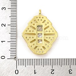 Brass Pendants with Cubic Zirconia&nbsp;KK-D536-10G