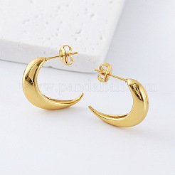 304 Stainless Steel C-Shaped Stud Earrings for Women&nbsp;VT5151