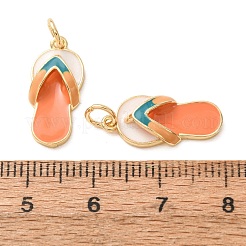Brass Enamel Pendants&nbsp;KK-B026-25G