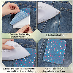 20Pcs 10 Styles Rectangle Cloth Patches&nbsp;PATC-CY0001-64