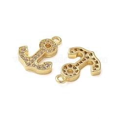 Brass Micro Pave Cubic Zirconia Charms&nbsp;KK-C086-12G-02