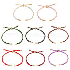 8Pcs Polyester Braided Round Cord Slider Bracelet Making&nbsp;MAK-TA0001-39A