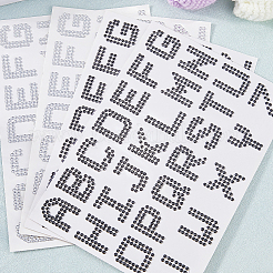 8 Sheets 2 Style Letter A~Z Acrylic Hotfix Rhinestone&nbsp;DIY-CP0012-54A