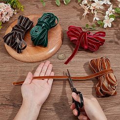 40 Yards 4 Colors Single Face Velvet Ribbons&nbsp;OCOR-PH0004-52