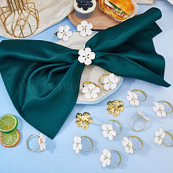 16Pcs Flower Alloy Enamel Napkin Rings&nbsp;AJEW-DC0003-87