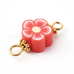 Flower Polymer Clay Links Connectors&nbsp;PALLOY-JF00716