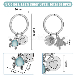 Tibetan Style Alloy & Resin Pendant Keychain&nbsp;KEYC-AB00023