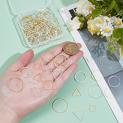 120Pcs 12 Styles Brass Linking Rings&nbsp;KK-ME0003-03