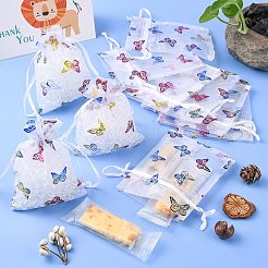 Rectangle Printed Organza Drawstring Bags&nbsp;LS-CON-PW0001-057A