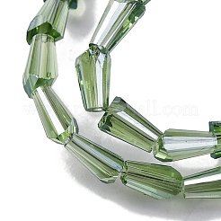 Transparent Electroplate Glass Beads Strands&nbsp;EGLA-H107-02A-PL04