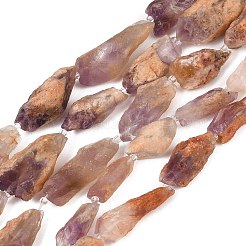 Raw Rough Natural Purple Phantom Quartz Purple Lodolite Quartz Beads Strands&nbsp;G-A305-A02-01
