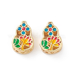 Hollow Rack Plating Brass Enamel Beads&nbsp;KK-L155-47G