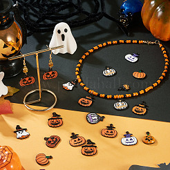 36Pcs 12 Styles Halloween Alloy Enamel Pendants&nbsp;ENAM-TA0003-51