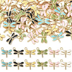 30Pcs 3 Colors Light Gold Plated Alloy Charms&nbsp;ENAM-YW0008-12A