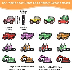 16Pcs 16 Styles Food Grade Eco-Friendly Silicone Beads&nbsp;SIL-CJ0002-92