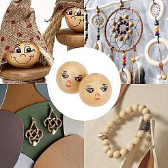 30Pcs Natural Wood Beads&nbsp;WOOD-FG0001-15A