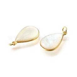 Natural White Shell & Epoxy Resin Pendants&nbsp;X-KK-E794-02G-01