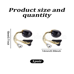 1 Pair Flower Zinc Alloy Clear Cubic Zirconia Stud Earrings&nbsp;EJEW-LP0007-094B