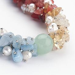Mixed Gemstone Chakra Necklaces&nbsp;NJEW-JN01713