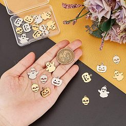 24Pcs 201 Stainless Steel Pendants&nbsp;STAS-CA0001-40