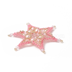 Seed Beads Beaded Charms&nbsp;PALLOY-MZ00102-02