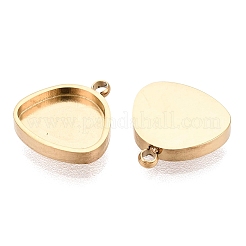 304 Stainless Steel Pendant Cabochon Component&nbsp;STAS-Q113-30A-G