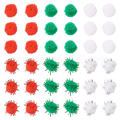 600Pcs 6 Colors Christmas Handmade DIY Doll Craft Pom Pom Yarn Pom Pom Balls&nbsp;AJEW-TA0003-34