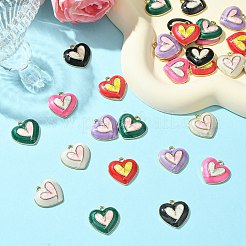 30Pcs 6 Colors Alloy Enamel Pendants&nbsp;FIND-CJ0002-35