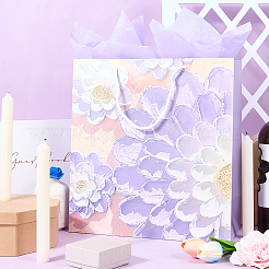 1Pc Flower Printed Paper Gift Storage Bags with Rope Handle&nbsp;ABAG-SP0001-09A