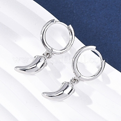 Chili Brass Hoop Earrings&nbsp;EJEW-Q015-17P