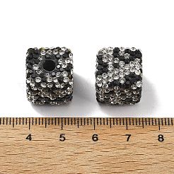 Cube Shape Polymer Clay Rhinestone Beads&nbsp;CLAY-NH0001-08D