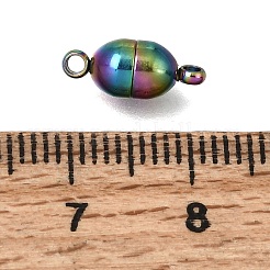 304 Stainless Steel Magnetic Clasps with Loops&nbsp;STAS-F365-04RC