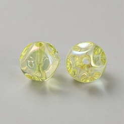 Plating Acrylic Beads&nbsp;OACR-WH20006-01F
