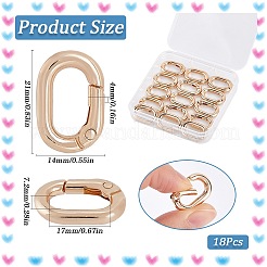 18Pcs Alloy Spring Gate Rings&nbsp;FIND-SP0001-42