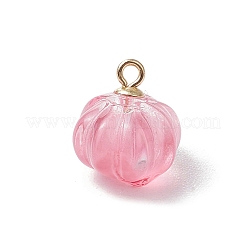 Transparent Spray Paint Glass Pendants&nbsp;PALLOY-JF03496-01