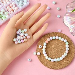 300Pcs 12 Colors Two Tone Opaque Acrylic Beads&nbsp;SACR-YW0001-63