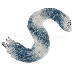 Gradient Color Natural Devil Blue Aquamarine Beads Strands&nbsp;G-NH0072-B01-5mm