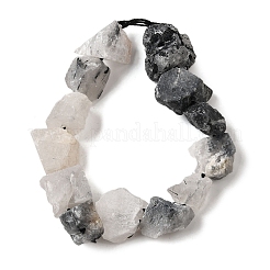 Natural Tourmalinated Quartz Beads Strands&nbsp;G-S386-C15