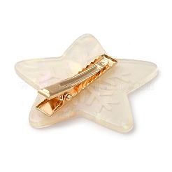 Star with Snowflake Cellulose Acetate(Resin) Alligator Hair Clips&nbsp;LS-PHAR-Q120-01C